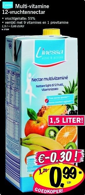 Promoties Multi-vitamine - Linessa - Geldig van 17/02/2011 tot 19/02/2011 bij Lidl