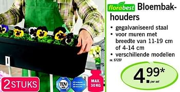 Promoties Bloembakhouders - Flora  Best - Geldig van 17/02/2011 tot 19/02/2011 bij Lidl