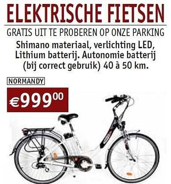 Promoties Elektrische fietsen normandy - Huismerk - Bouwcenter Frans Vlaeminck - Geldig van 01/03/2011 tot 31/03/2011 bij Bouwcenter Frans Vlaeminck
