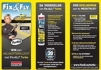 Promoties Fix all - Huismerk - Soudal - Geldig van 01/03/2011 tot 30/09/2011 bij Soudal
