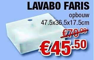 Promoties Lavabo faris - Huismerk - Cevo - Geldig van 03/03/2011 tot 30/03/2011 bij Cevo Market