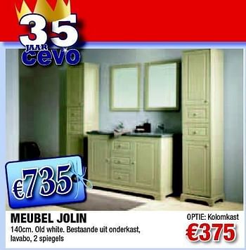 Promoties Meubel jolin - Huismerk - Cevo - Geldig van 03/03/2011 tot 30/03/2011 bij Cevo Market