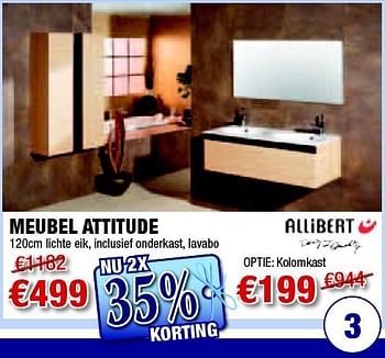 Promoties Meubel attitude - Allibert - Geldig van 03/03/2011 tot 30/03/2011 bij Cevo Market