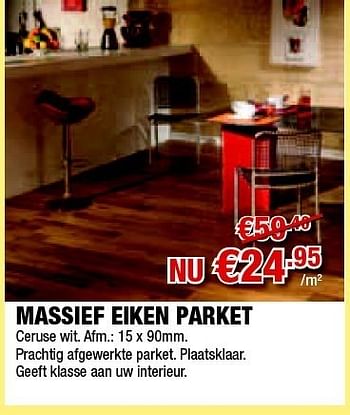 Promoties Massief eiken parket - Huismerk - Cevo - Geldig van 03/03/2011 tot 30/03/2011 bij Cevo Market