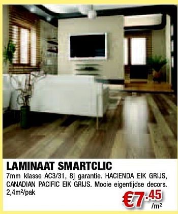 Promoties Laminaat smartclic - Huismerk - Cevo - Geldig van 03/03/2011 tot 30/03/2011 bij Cevo Market