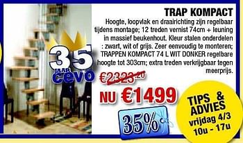 Promoties Trap kompact - Huismerk - Cevo - Geldig van 03/03/2011 tot 30/03/2011 bij Cevo Market