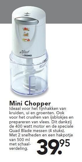 Promoties Mini chopper - Huismerk - Blokker - Geldig van 07/03/2011 tot 20/03/2011 bij Blokker