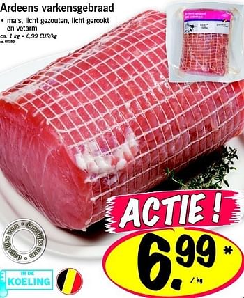 Promoties Ardeens varkensgebraad - Beenhouwerij - Geldig van 17/03/2011 tot 19/03/2011 bij Lidl