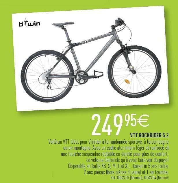 Velo rockrider 5.2 discount decathlon