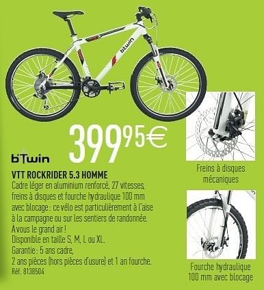 Vélo btwin homme hot sale