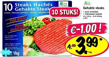 Promoties Gehakte steaks - Firenze - Geldig van 21/03/2011 tot 26/03/2011 bij Lidl
