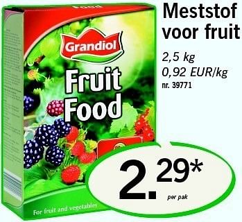 Promotions Meststof voor fruit - Grandiol - Valide de 21/03/2011 à 26/03/2011 chez Lidl
