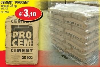Promoties Cement - PROCEM - Geldig van 23/03/2011 tot 10/04/2011 bij Hubo
