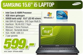 Promoties I5 laptop - Samsung - Geldig van 23/03/2011 tot 16/04/2011 bij Auva