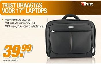 Promoties Draagtas laptop - Trust - Geldig van 23/03/2011 tot 16/04/2011 bij Auva