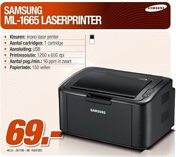 Promoties Laserprinter - Samsung - Geldig van 23/03/2011 tot 16/04/2011 bij Auva
