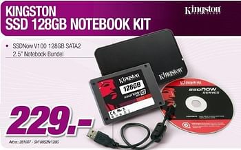 Promoties Ssd 128gb notebook kit - Kingston - Geldig van 23/03/2011 tot 16/04/2011 bij Auva