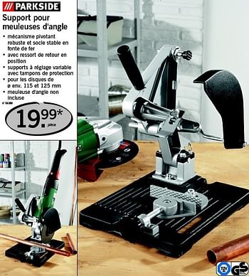 Promotion Lidl Support Pour Meuleuses D Angle Parkside Bricolage Valide Jusqua 4 Promobutler