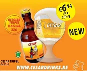 Promoties Cesar tripel - Huismerk - BelBev - Geldig van 25/03/2011 tot 07/04/2011 bij BelBev