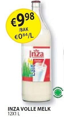 Promoties Volle melk - Inza - Geldig van 25/03/2011 tot 07/04/2011 bij BelBev