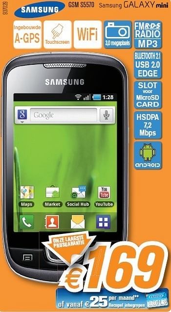 Promoties Gsm - Samsung - Geldig van 28/03/2011 tot 24/04/2011 bij Krefel