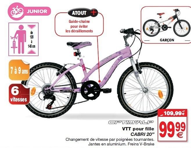 Optim Alp Vtt pour fille En promotion chez Cora