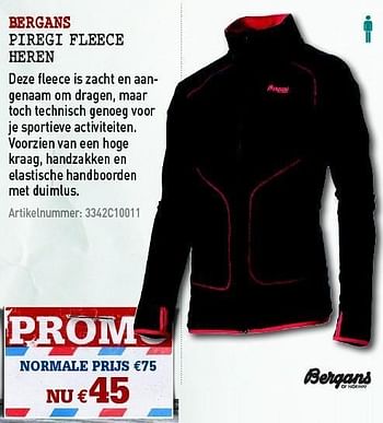 Promotions Piregi fleece heren - Bergans - Valide de 30/03/2011 à 17/04/2011 chez A.S.Adventure