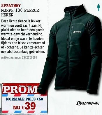 Promoties Morph 100 fleece heren - Sprayway - Geldig van 30/03/2011 tot 17/04/2011 bij A.S.Adventure