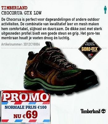 Promoties Chocorua gtx low - Timberland - Geldig van 30/03/2011 tot 17/04/2011 bij A.S.Adventure