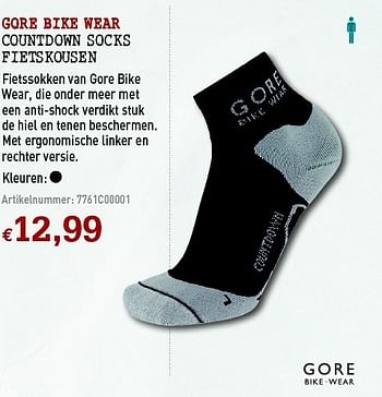 Promoties Countdown socks fietskousen - GORE - Geldig van 30/03/2011 tot 17/04/2011 bij A.S.Adventure