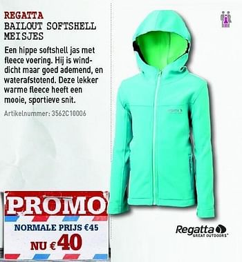 Promoties Bailout softshell meisjes - Regatta - Geldig van 30/03/2011 tot 17/04/2011 bij A.S.Adventure