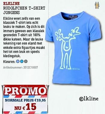 Promoties Rudolfchen t-shirt jongens - Elkline - Geldig van 30/03/2011 tot 17/04/2011 bij A.S.Adventure