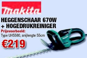 Promoties Heggenschaar 670w + hogedrukreiniger - Makita - Geldig van 31/03/2011 tot 14/04/2011 bij Cevo Market