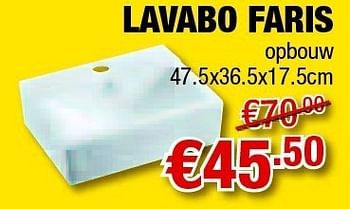 Promoties Lavabo faris - Huismerk - Cevo - Geldig van 31/03/2011 tot 14/04/2011 bij Cevo Market
