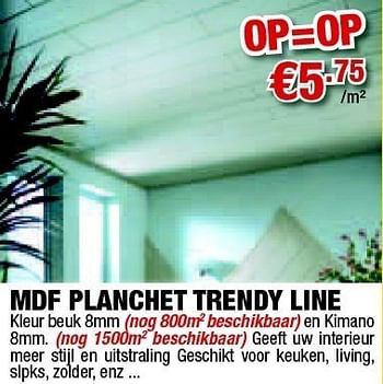 Promoties Mdf planchet trendy line - Huismerk - Cevo - Geldig van 31/03/2011 tot 14/04/2011 bij Cevo Market