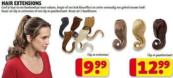 Huismerk Kruidvat Hair extensions Promotie bij Kruidvat
