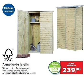 Gamma Promotie Armoire De Jardin Huismerk Gamma Tuin En Bloemen Geldig Tot 18 04 11 Promobutler