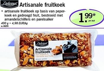 Promoties Artisanale fruitkoek - Delicieux - Geldig van 11/04/2011 tot 16/04/2011 bij Lidl