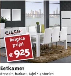 Promoties Eetkamer - Huismerk - Belgica - Geldig van 12/04/2011 tot 30/04/2011 bij Belgica Meubelen