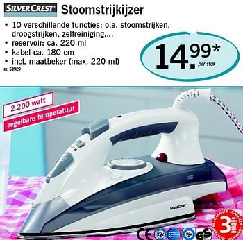 Promoties Stoomstrijkijzer - SilverCrest - Geldig van 14/04/2011 tot 16/04/2011 bij Lidl