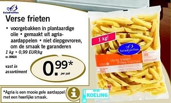 Promoties Verse frieten - Saladinettes - Geldig van 14/04/2011 tot 16/04/2011 bij Lidl
