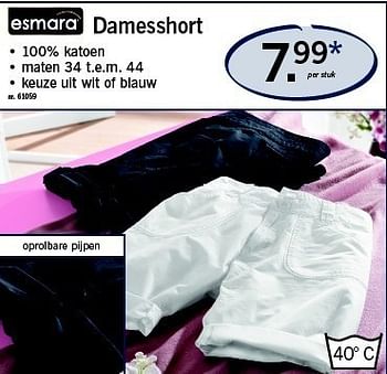 Promotions Damesshort - Esmara - Valide de 21/04/2011 à 23/04/2011 chez Lidl