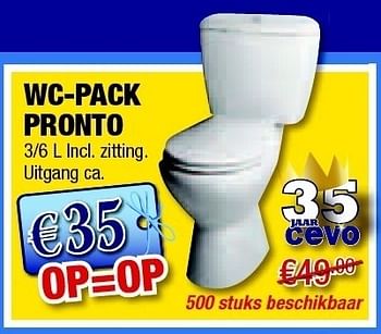 Promoties Wc-pack pronto - Huismerk - Cevo - Geldig van 21/04/2011 tot 04/05/2011 bij Cevo Market