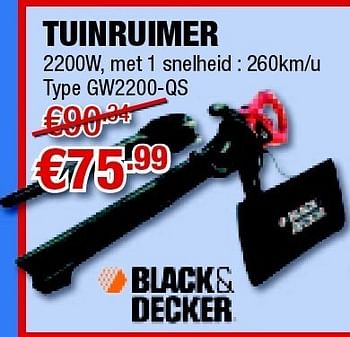 Promoties Tuinruimer - Black & Decker - Geldig van 21/04/2011 tot 04/05/2011 bij Cevo Market