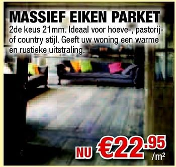 Promoties Massief eiken parket - Huismerk - Cevo - Geldig van 21/04/2011 tot 04/05/2011 bij Cevo Market
