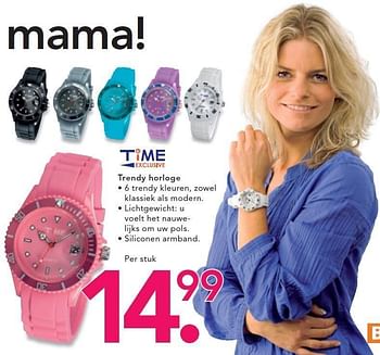 Promoties Trendy horloge - Huismerk - Blokker - Geldig van 25/04/2011 tot 08/05/2011 bij Blokker