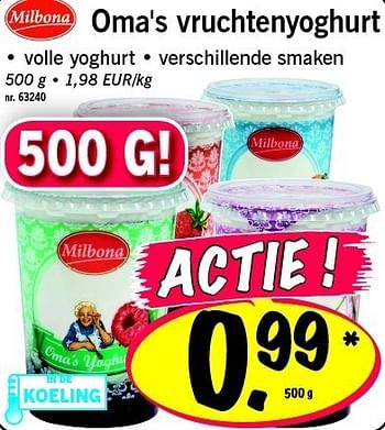 Promoties Oma`s vruchtenyoghurt - Mibona - Geldig van 26/04/2011 tot 27/04/2011 bij Lidl