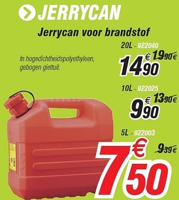 Promoties Jerrycan voor brandstof - Huismerk - Auto 5  - Geldig van 26/04/2011 tot 21/05/2011 bij Auto 5