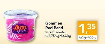 Promoties Gommen - Red band - Geldig van 28/04/2011 tot 07/05/2011 bij Supra