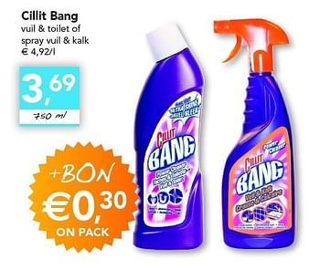 Promoties Vuil & toilet of spray vuil & kalk - Cillit Bang - Geldig van 28/04/2011 tot 07/05/2011 bij Supra